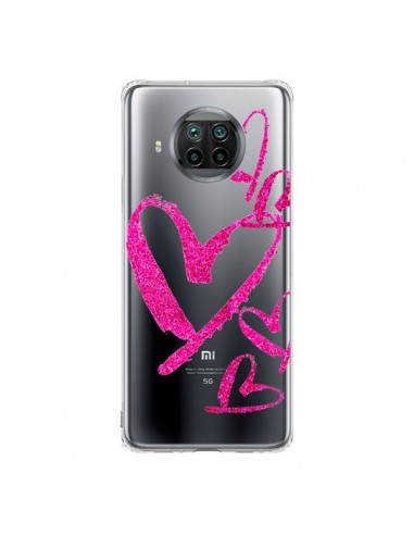 Coque Xiaomi Mi 10T Lite Pink Heart Coeur Rose Transparente - Sylvia Cook