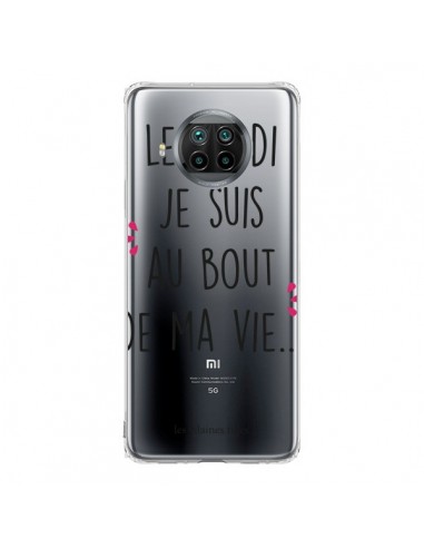 Coque Xiaomi Mi 10T Lite Le lundi, je suis au bout de ma vie Transparente - Les Vilaines Filles