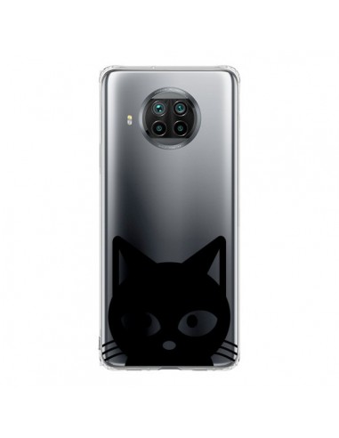 Coque Xiaomi Mi 10T Lite Tête Chat Noir Cat Transparente - Yohan B.
