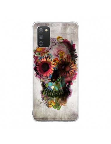 Coque Samsung A02S Skull Flower Tête de Mort - Ali Gulec