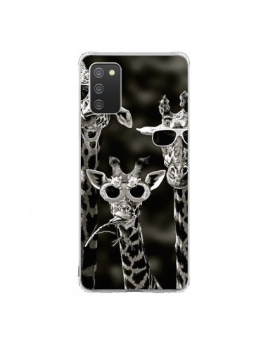 Coque Samsung A02S Girafe Swag Lunettes Familiy Giraffe - Asano Yamazaki