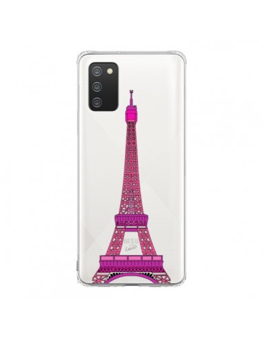 Coque Samsung A02S Tour Eiffel Rose Paris Transparente - Asano Yamazaki