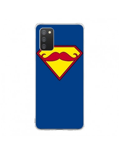 Coque Samsung A02S Super Moustache Movember Superman - Bertrand Carriere