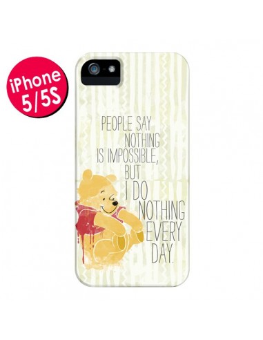 Coque Winnie I do nothing every day pour iPhone 5 et 5S - Sara Eshak