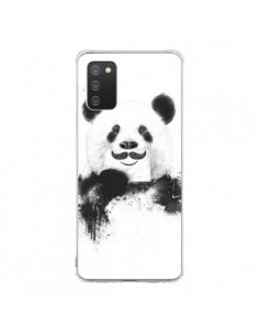 Coque Samsung A02S Funny Panda Moustache Movember -...