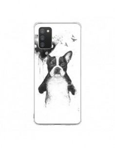 Coque Samsung A02S Lover Bulldog Chien Dog My Heart Goes...