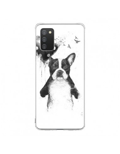 Coque Samsung A02S Lover Bulldog Chien Dog My Heart Goes Boom - Balazs Solti