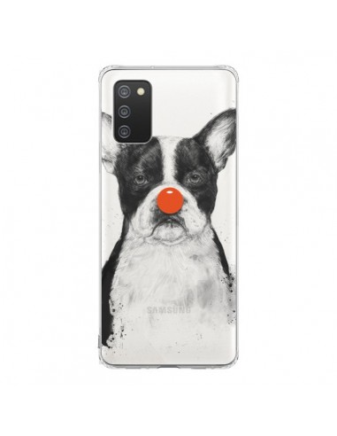 Coque Samsung A02S Clown Bulldog Dog Chien Transparente - Balazs Solti