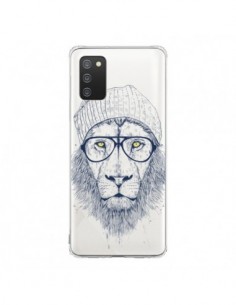 Coque Samsung A02S Cool Lion Swag Lunettes Transparente -...