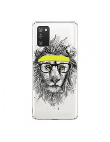 Coque Samsung A02S Hipster Lion Transparente - Balazs Solti