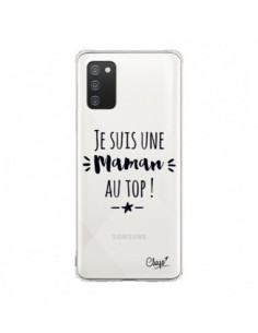Coque Samsung A02S Je suis une Maman au Top Transparente...