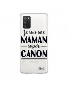 Coque Samsung A02S Je suis une Maman super Canon...