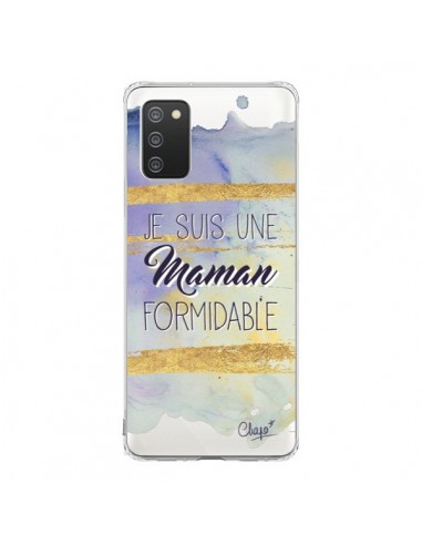 Coque Samsung A02S Je suis une Maman Formidable Violet Transparente - Chapo