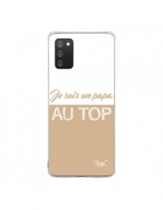Coque Samsung A02S Je suis un Papa au Top Beige - Chapo