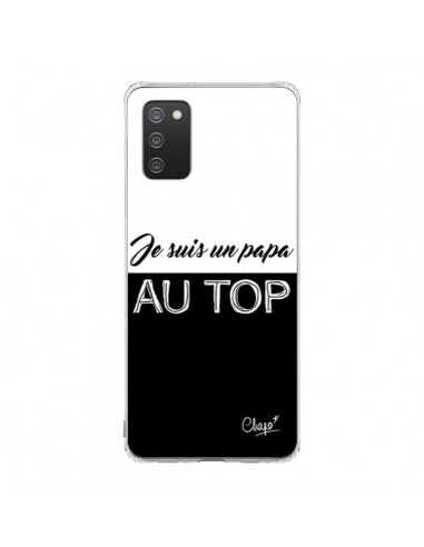 Coque Samsung A02S Je suis un Papa au Top Noir - Chapo