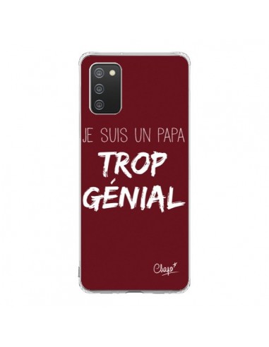 Coque Samsung A02S Je suis un Papa trop Génial Rouge Bordeaux - Chapo