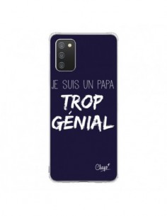 Coque Samsung A02S Je suis un Papa trop Génial Bleu...