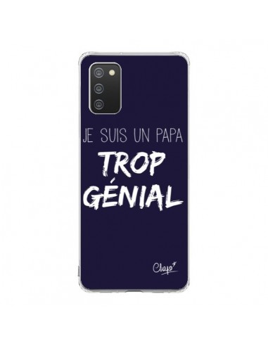 Coque Samsung A02S Je suis un Papa trop Génial Bleu Marine - Chapo