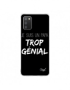 Coque Samsung A02S Je suis un Papa trop Génial Noir - Chapo