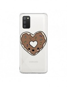 Coque Samsung A02S Donuts Heart Coeur Chocolat...