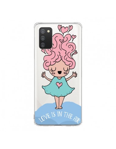 Coque Samsung A02S Love Is In The Air Fillette Transparente - Claudia Ramos