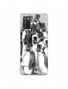 Coque Samsung A02S Pingouins Gentlemen - Eric Fan