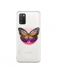 Coque Samsung A02S Papillon Butterfly Transparente - Eric...