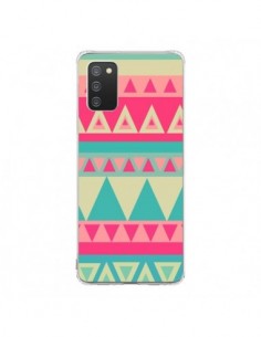 Coque Samsung A02S Azteque Rose Vert - Eleaxart