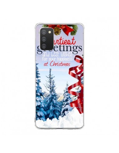 Coque Samsung A02S Voeux Joyeux Noël - Eleaxart