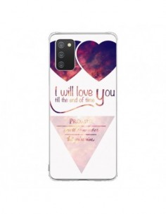 Coque Samsung A02S I will love you until the end Coeurs -...