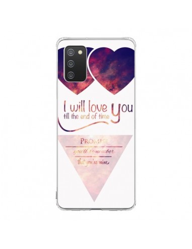 Coque Samsung A02S I will love you until the end Coeurs - Eleaxart