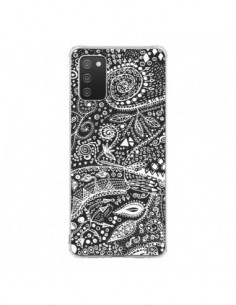 Coque Samsung A02S Azteque Noir et Blanc - Eleaxart