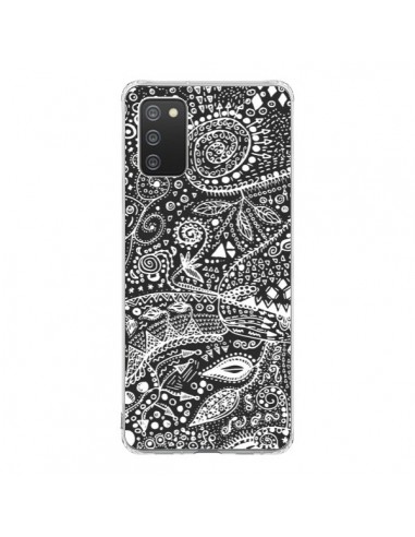 Coque Samsung A02S Azteque Noir et Blanc - Eleaxart