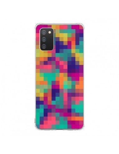 Coque Samsung A02S Exotic Mosaic Pixels Azteque - Eleaxart