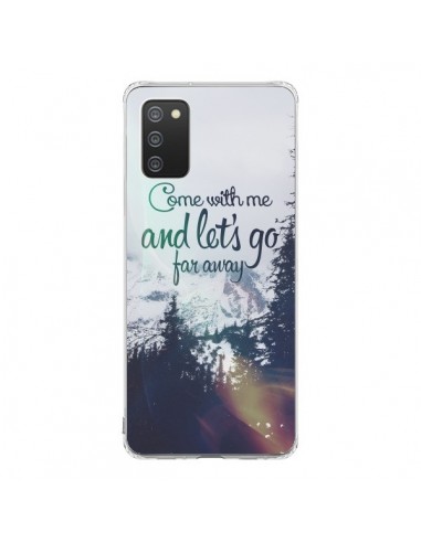 Coque Samsung A02S Let's Go Far Away Snow Neige - Eleaxart