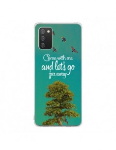Coque Samsung A02S Let's Go Far Away Tree Arbre - Eleaxart