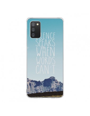 Coque Samsung A02S Silence speaks when words can't paysage - Eleaxart
