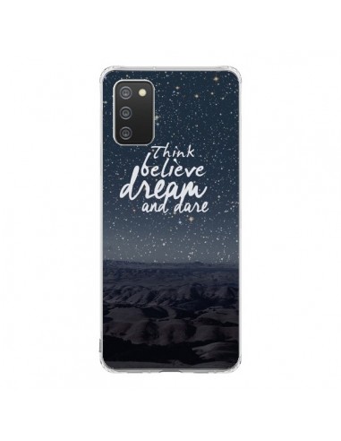 Coque Samsung A02S Think believe dream and dare Pensée Rêves - Eleaxart