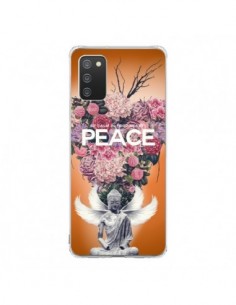 Coque Samsung A02S Peace Fleurs Buddha - Eleaxart