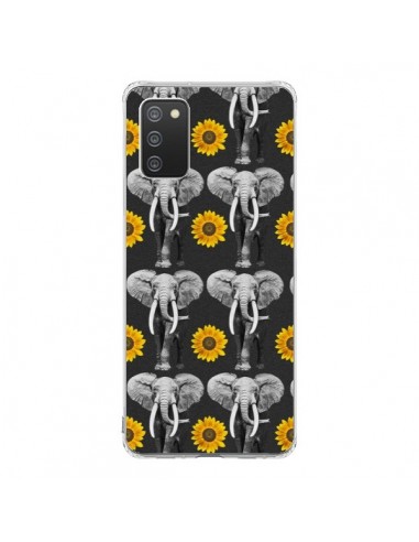 Coque Samsung A02S Elephant Tournesol - Eleaxart