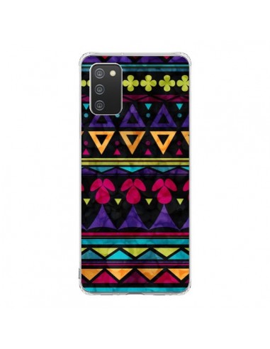 Coque Samsung A02S Triangles Pattern Azteque - Eleaxart