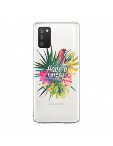 Coque Samsung A02S Have a great summer Ete Perroquet Parrot - Eleaxart