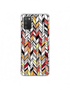 Coque Samsung A02S Graphic Azteque Rouge Orange -  Léa...
