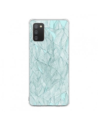 Coque Samsung A02S Courbes Meandre Bleu Vert Nuageux -  Léa Clément