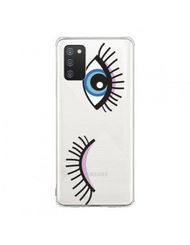 Coque Samsung A02S Eyes Oeil Yeux Bleus Transparente -  Léa Clément
