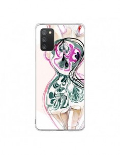 Coque Samsung A02S Femme en fleurs - Elisaveta Stoilova