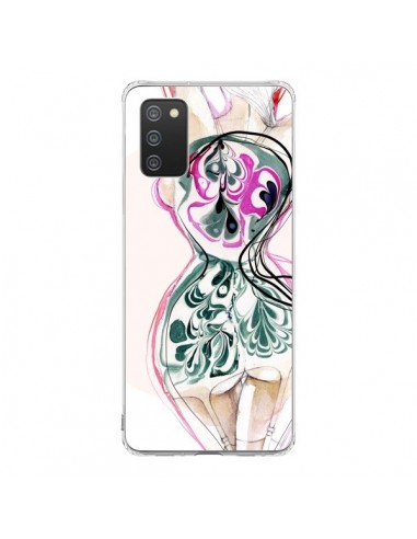 Coque Samsung A02S Femme en fleurs - Elisaveta Stoilova