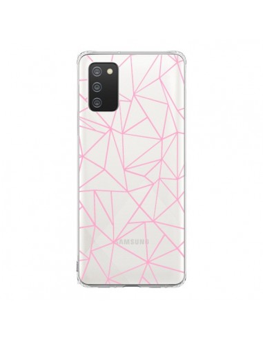 Coque Samsung A02S Lignes Triangle Rose Transparente - Project M