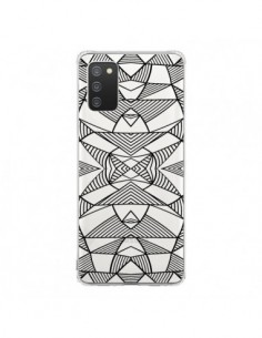 Coque Samsung A02S Lignes Miroir Grilles Triangles Grid...