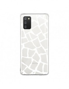 Coque Samsung A02S Girafe Mosaïque Blanc Transparente -...